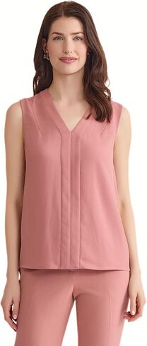 Kasper Womens Petite Sleeveless V-Neck Top in Saudi Arabia