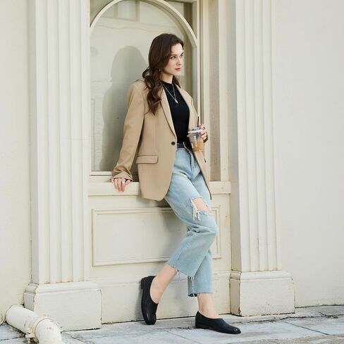 Split Toe Tabi Flats Retro Women Block Low Heels Loafers Shoes Solid Color Soft Vegan Leather Slip On Casual Lazy Shoes in Saudi Arabia