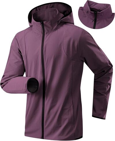Simbora Jackets for Men,Lightweight Water Resistant Windbreaker,Zip Rain Jacket Hidden Hood Breathable Running Softshell in Saudi Arabia