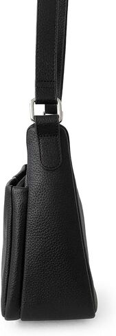 Club Rochelier Ladies Leather Medium Multi Zip Crossbody Bag Black in Saudi Arabia