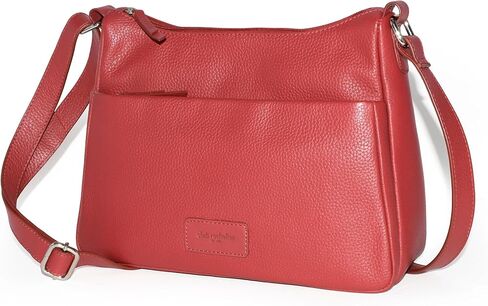 Club Rochelier Ladies Leather Medium Multi Zip Crossbody Bag Black in Saudi Arabia