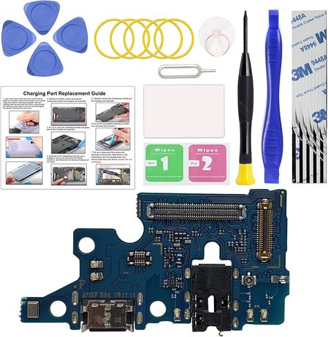مجموعة شحن Port Replacement Kit المتوافقة مع Galaxy A34 5G US الإصدار ، موصل Dock Board USB-C فقط لسلسلة A34 5G SM-A346 ، مع دليل التعليمات ، مجموعة أدوات in Kuwait