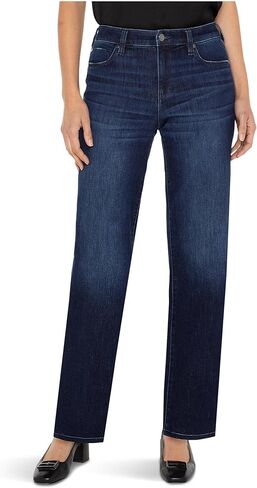 Liverpool Womens Kennedy Mid-Rise Straight Leg Jeans 32'' Inseam in Saudi Arabia