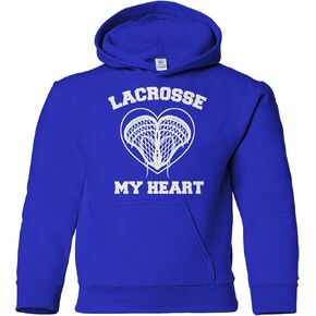 Threadrock Kids Lacrosse My Heart Youth Hoodie Sweatshirt in Saudi Arabia