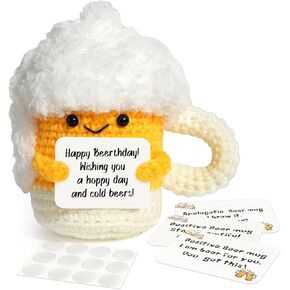 LotFancy Mini Positive Crochet Animals, Friend Birthday Gifts for Women, Handmade Emotional Support Crochet, Small Funny Gifts with DIY Message Card, Knitted Cute Stuff Decor in Kuwait