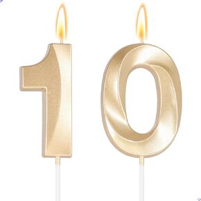 Large 2.76inch Gold Number 43 Candle, 43th Birthday Decorations for Men Women, 43th Birthday Candle for 43 Year Old Birthday Anniversary for Him Her in Kuwait