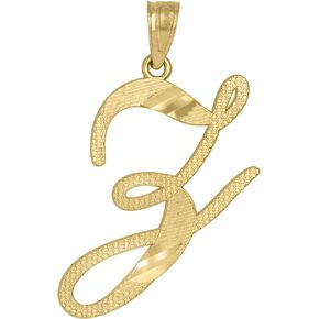 10k Yellow Gold Unisex Letter Z Alphabet Initials Charm Pendant in Saudi Arabia