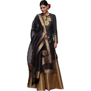 Elina fashion Indian Kurti for Womens With Palazzo & Dupatta | Ethnic Art Silk Readymade Kurtis Stitched Kurta For Women in Saudi Arabia