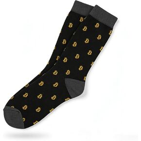 جوارب Bitcoin للرجال - جوارب Crypto BTC Novelty Crew، جورب قطني مضحك للرجال، فكرة هدية للعملات المشفرة in Kuwait