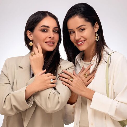 خواتم من الذهب عيار 14 قيراط فوق الفضة الإسترليني مع 0.36 TCW زركونيا مكعب متعدد الخيوط، خواتم ذهبية أنيقة للنساء، هدايا، مجوهرات جمالية in Saudi Arabia