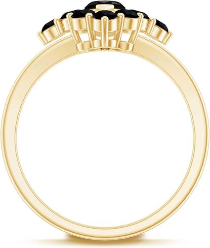 Natural Black Onyx Cocktail Ring For Women, Aaa Quality, Marquise Black Onyx Statement Ring - With Jewelry Box in Saudi Arabia