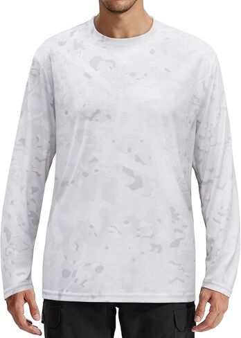 LOOGU Men's Camo Shirt Lightweight Turkey Hunting Shirt Camouflage Shirts for Men Long Sleeve Shirt in Kuwait