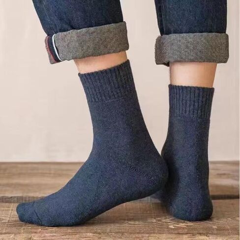1 Pair Warm Boot Socks for Women Men, Winter Thick Crew Socks Christmas Gift for Friends Family Anti-cold Home Floor Hosiery in Saudi Arabia