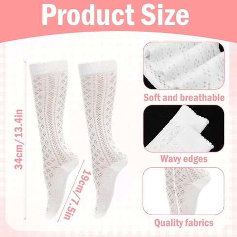 2 Pairs Lace Knee High Socks, Lace Fishnet Stockings Laces Boot Socks Knee High Sock Fishnet Boot Sock One Size in Saudi Arabia