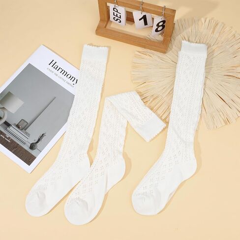 2 Pairs Lace Knee High Socks, Lace Fishnet Stockings Laces Boot Socks Knee High Sock Fishnet Boot Sock One Size in Saudi Arabia