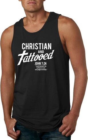 قميص بدون أكمام للرجال من Christian and Tattooed John 7:24 ملهم/مسيحي in Kuwait
