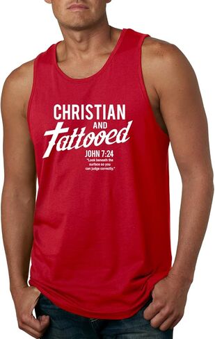 قميص بدون أكمام للرجال من Christian and Tattooed John 7:24 ملهم/مسيحي in Kuwait