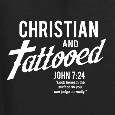 قميص بدون أكمام للرجال من Christian and Tattooed John 7:24 ملهم/مسيحي in Kuwait