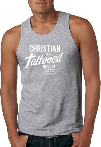 قميص بدون أكمام للرجال من Christian and Tattooed John 7:24 ملهم/مسيحي in Kuwait