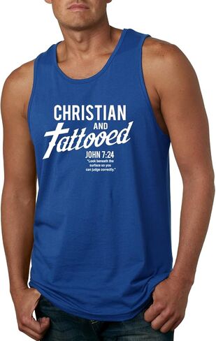 قميص بدون أكمام للرجال من Christian and Tattooed John 7:24 ملهم/مسيحي in Kuwait