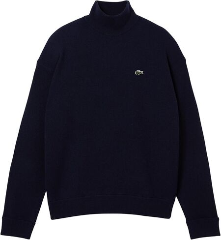 Lacoste Womens Relaxed Fit Carded Wool High Neck Sweater in Saudi Arabia