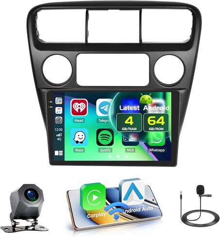 2+64GB Android 13 Car Stereo for Honda Accord 6th 1998-2003 with Wireless Carplay Android Auto, 9" Touch Screen Radio Dash Kit GPS Navigation WiFi Bluetooth SWC Mic Backup Camera in Kuwait