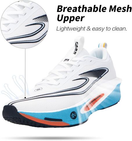 Carbon Plate Racing Road Running Shoes for Men Stable Support Shock-Relief Ultra-Light TPU Outsole Rebound Marathon Sneakers in Saudi Arabia
