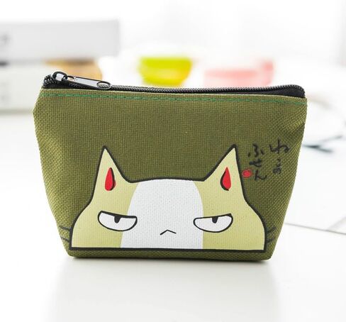 Cat Coin Purses Women Wallets Small Cute Cartoon Animal Card Holder Key Bag Money Bags for Girls (beige) in Saudi Arabia