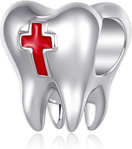 Tooth Charm Tooth jewelry 925 Sterling Silver Dental Assistant Gifts Teeth Jewelry for Women Dentist Gift Teeth Pandora Charm in Saudi Arabia