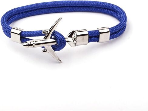 HoHaNa Airplane Anchor Bracelets Men Charm Rope Chain Bracelet Male Women Air force style Wrap Metal Sport Hook in Saudi Arabia