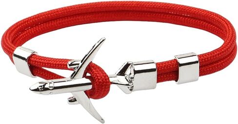 HoHaNa Airplane Anchor Bracelets Men Charm Rope Chain Bracelet Male Women Air force style Wrap Metal Sport Hook in Saudi Arabia