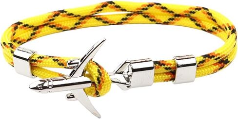 HoHaNa Airplane Anchor Bracelets Men Charm Rope Chain Bracelet Male Women Air force style Wrap Metal Sport Hook in Saudi Arabia