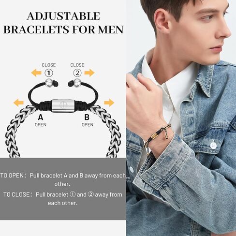 Gold Bracelets for Men 18K Gold Plated Franco Link Chain Stainless Steel Bracelet Adjustable Bracelet Men Non Tarnish in Saudi Arabia