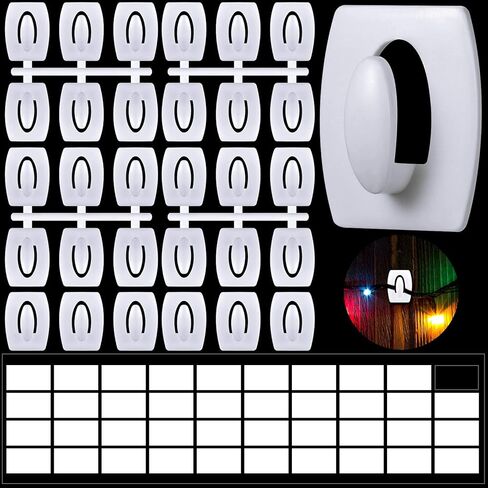 Tatuo 60 Pieces Mini Decorating Hook Clips, Holiday Christmas Light Hooks, Decorating Clips for String Lights, Multi-function Decoration Hanging Clip for Home, School Outdoor(clear, 0.71 x 0.51 Inch) in Kuwait