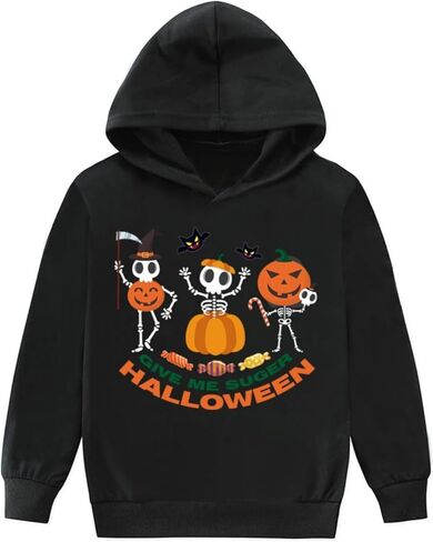 Boys Halloween Hoodie Sweatshirt Pumpkin Toddler Kids Long Sleeve Shirt Cotton Jacket Winter Pullover Sweatshirts in Saudi Arabia