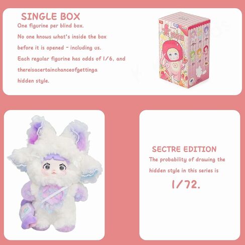 Nommi Blind Box Plush, Nommi Interesting Fruits Series, Cute Nommi Plush Doll with Character Card, Collectible Figures for Adult Holiday Birthday Gifts, Single Box (1 of 7 Possible Styles) in Kuwait
