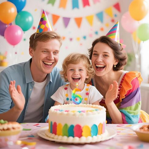 قوس قزح زينة عيد ميلاد شموع عيد الميلاد، قوس قزح كعكة توبر لزينة حفلة قوس قزح، شمعة ديكور مشرقة للاحتفال بعيد ميلاد الحزب in Kuwait