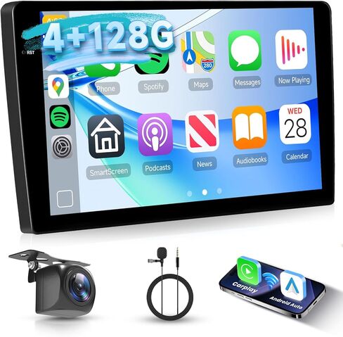 [6G+128G] 8-Core Android Car Radio 7 inch Wireless CarPlay Wireless Android Auto Double DIN Radio, Hodozzy Touch Screen Car Radio with Bluetooth,GPS,WiFi,DSP AM/RDS/FM Radio MirrorLink,with Camera in Saudi Arabia