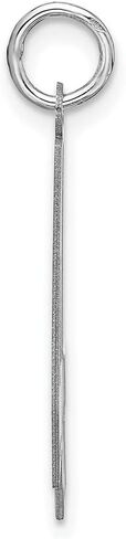 925 Sterling Silver with Rhodium-plated Satin Number 0 to 100 Charm Pendant in Saudi Arabia