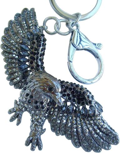 Austrian Crystal Unique 3.15" Animal Bird Eagle Keychain Pendant K4717 in Saudi Arabia