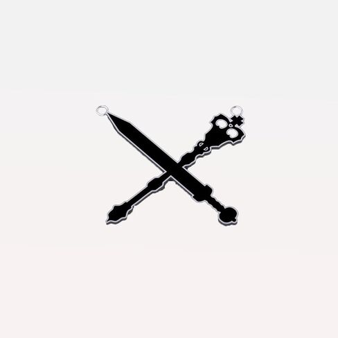 By Night Studios Ventrue Clan Pendant Charm - VAMPIRE : The Masquerade - Clan of Kings Silver & Black Zinc Alloy - 1.5" Pendant in Saudi Arabia