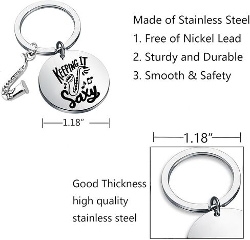 FUSTMW Sax Gifts Saxophone Keyring Saxophone Lover Gifts for Saxophone Players Alto Sax Keychain Musical Instrument Jewelry in Saudi Arabia