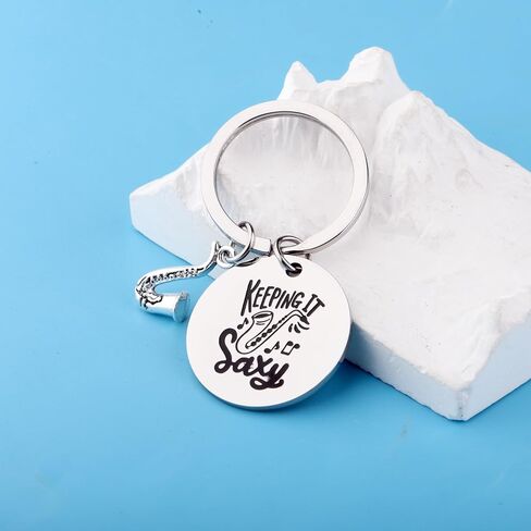 FUSTMW Sax Gifts Saxophone Keyring Saxophone Lover Gifts for Saxophone Players Alto Sax Keychain Musical Instrument Jewelry in Saudi Arabia