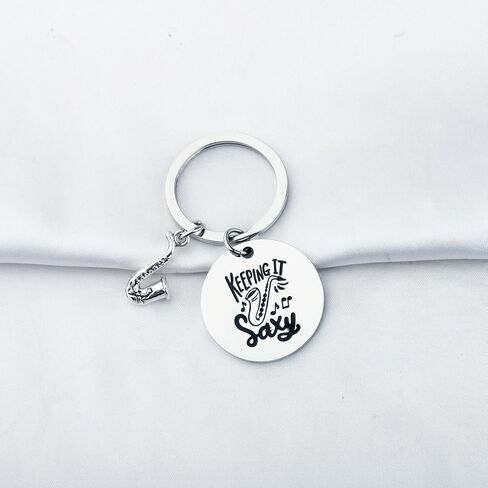 FUSTMW Sax Gifts Saxophone Keyring Saxophone Lover Gifts for Saxophone Players Alto Sax Keychain Musical Instrument Jewelry in Saudi Arabia