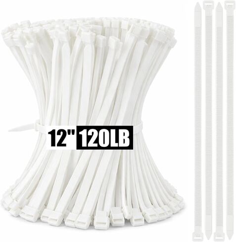 500 Pieces Zip Ties 12 Inch with 120 LBS Tensile Strength Black Heavy Duty Cable Ties for Indoor Outdoor in Saudi Arabia