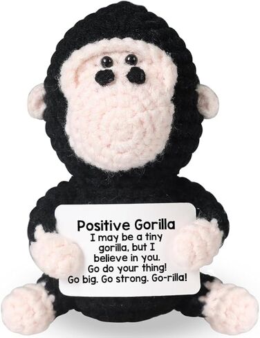 Positive Crochet Animals Gorilla Decor Birthday Gifts for Women Men Emotional Support Croche in Saudi Arabia