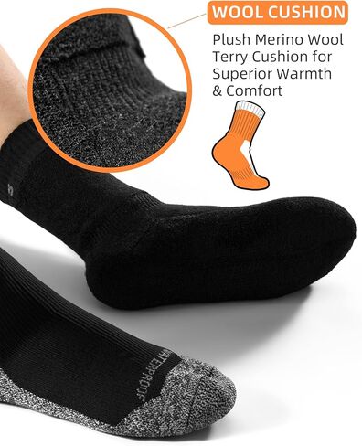 Waterproof Socks for Men & Women Extra Thick Merino Wool – Warm Winter Thermal Outdoor Hiking & Skiing Socks in Saudi Arabia