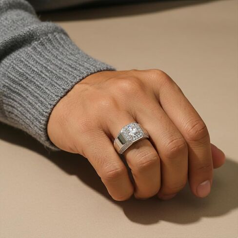 1pc Luxury Elegant Men's Ring Fashionable Unique Gifts for Daily Wear and Dating Stylish Accessory for Men in Saudi Arabia