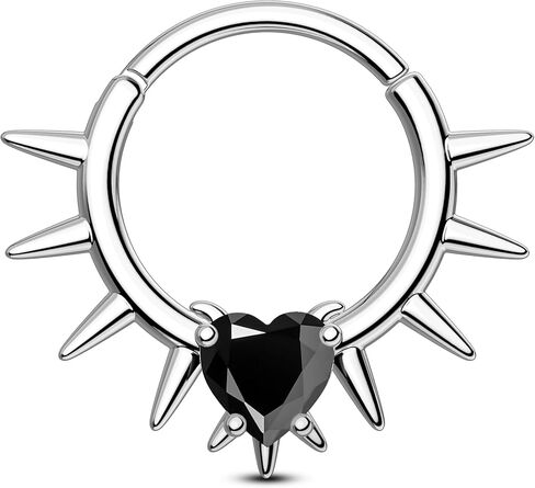 COCHARM Acier قلوب جمع الحاجز خواتم 16 جرام الحاجز Jewelry-316L الفولاذ المقاوم للصدأ اللولب Daith ثقب المجوهرات 8/10 مللي متر in Saudi Arabia