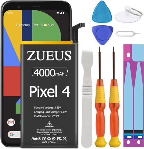 Google Pixel 3 XL Battery Upgraded ZURUN 4000mAh Li-Polymer Battery Replacement for HTC Google Pixel 3 XL G013C (6.3 inch) with Screwdriver Tool Kit in Saudi Arabia